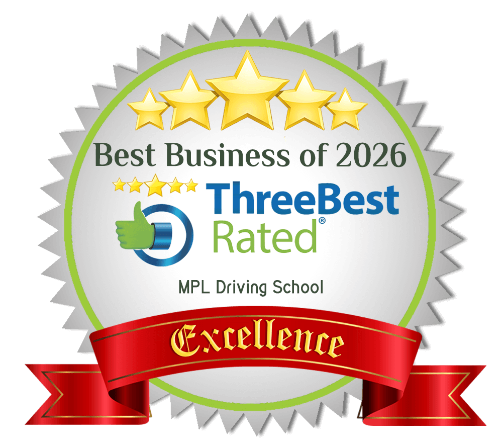 ThreeBestRated Best Driving School 2026 award for MPL Driving School in Peterborough